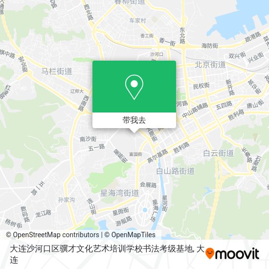 大连沙河口区骥才文化艺术培训学校书法考级基地地图