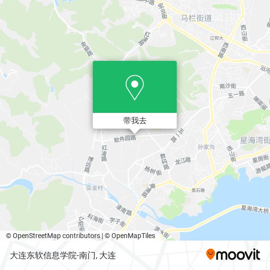 大连东软信息学院-南门地图