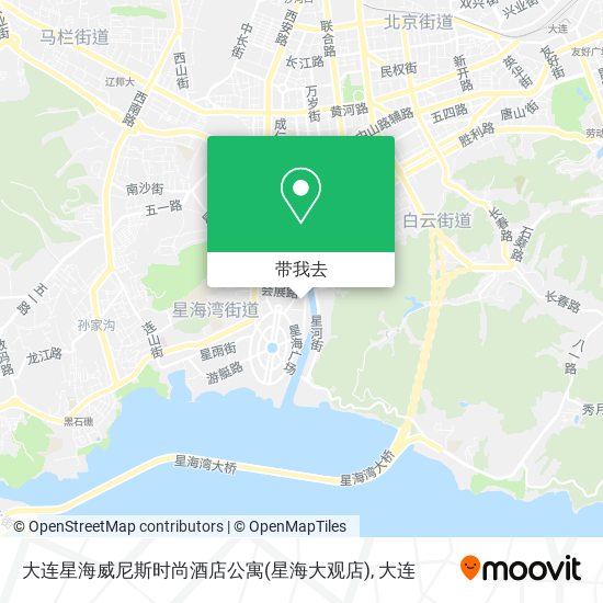 大连星海威尼斯时尚酒店公寓(星海大观店)地图