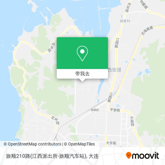旅顺210路(江西派出所-旅顺汽车站)地图