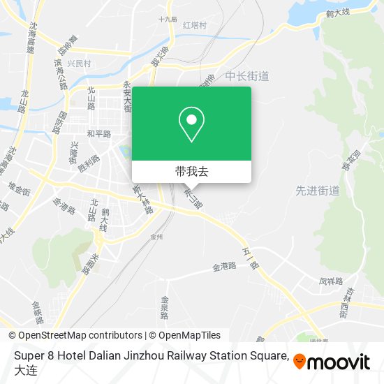 Super 8 Hotel Dalian Jinzhou Railway Station Square地图