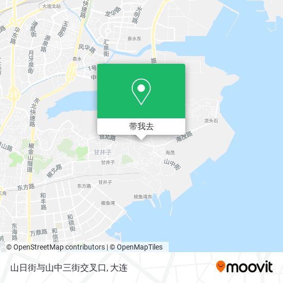山日街与山中三街交叉口地图