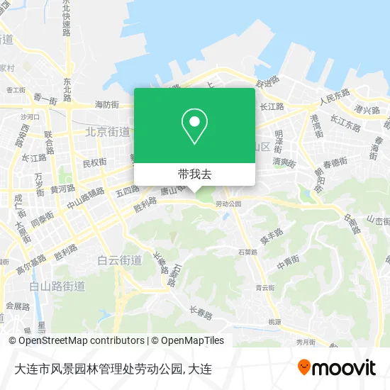 大连市风景园林管理处劳动公园地图