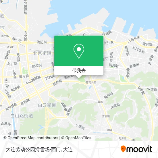 大连劳动公园滑雪场-西门地图