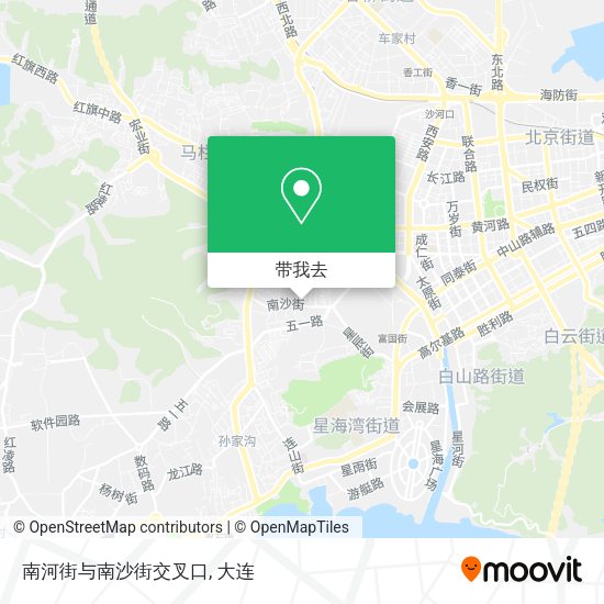 南河街与南沙街交叉口地图