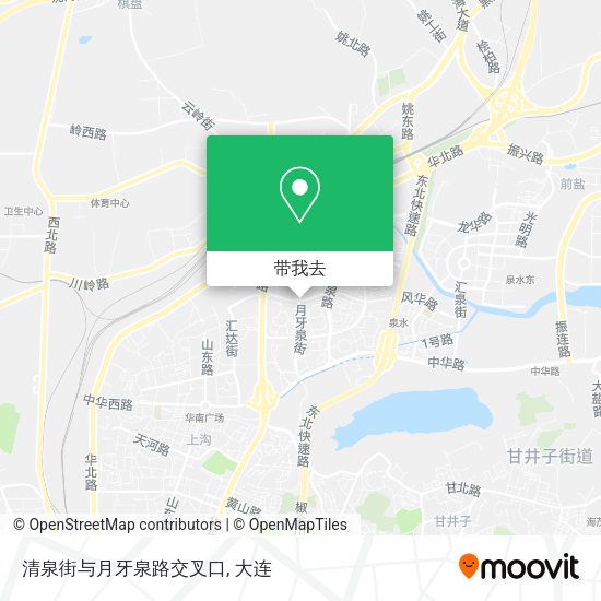 清泉街与月牙泉路交叉口地图