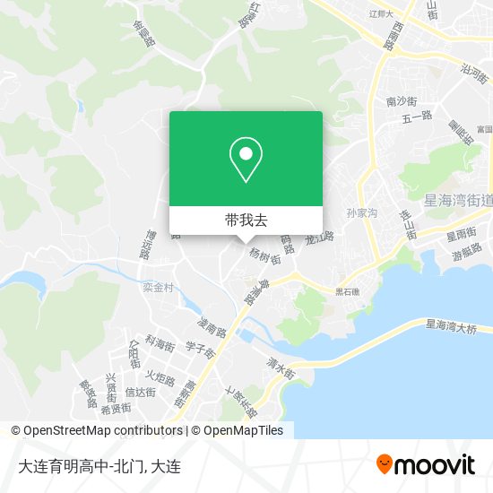大连育明高中-北门地图