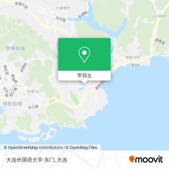大连外国语大学-东门地图