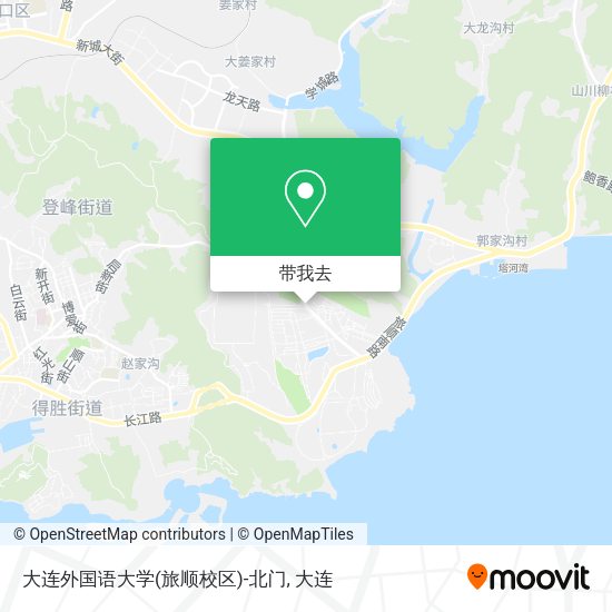 大连外国语大学(旅顺校区)-北门地图