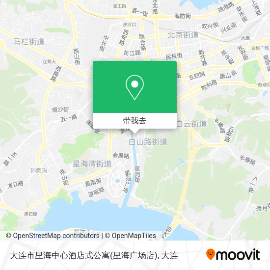 大连市星海中心酒店式公寓(星海广场店)地图