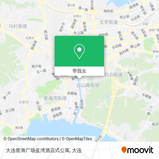 大连星海广场蓝湾酒店式公寓地图
