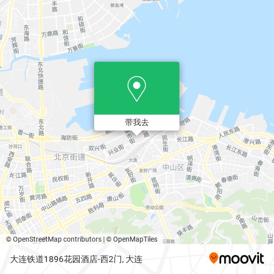 大连铁道1896花园酒店-西2门地图