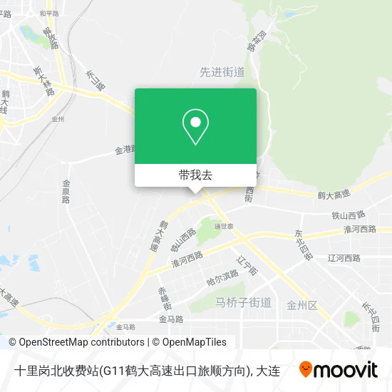 十里岗北收费站(G11鹤大高速出口旅顺方向)地图