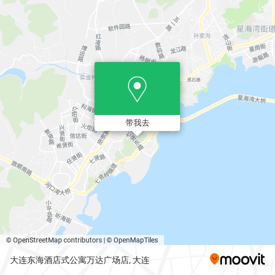 大连东海酒店式公寓万达广场店地图