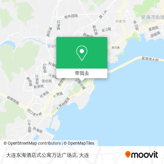 大连东海酒店式公寓万达广场店地图