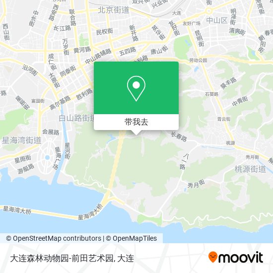 大连森林动物园-前田艺术园地图