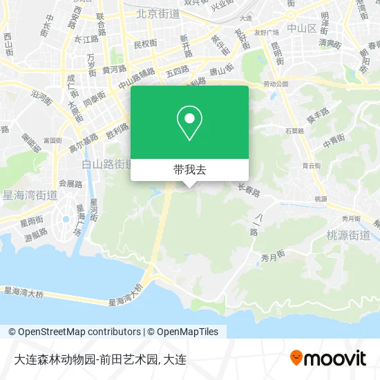 大连森林动物园-前田艺术园地图