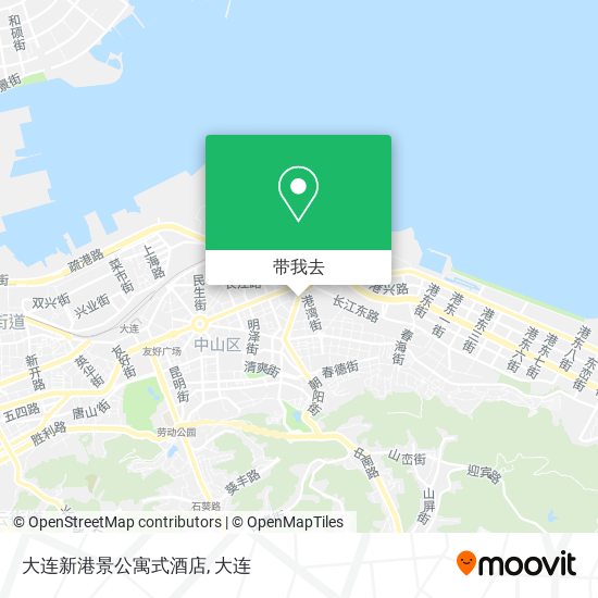 大连新港景公寓式酒店地图