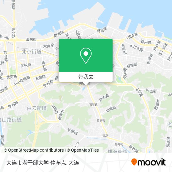 大连市老干部大学-停车点地图
