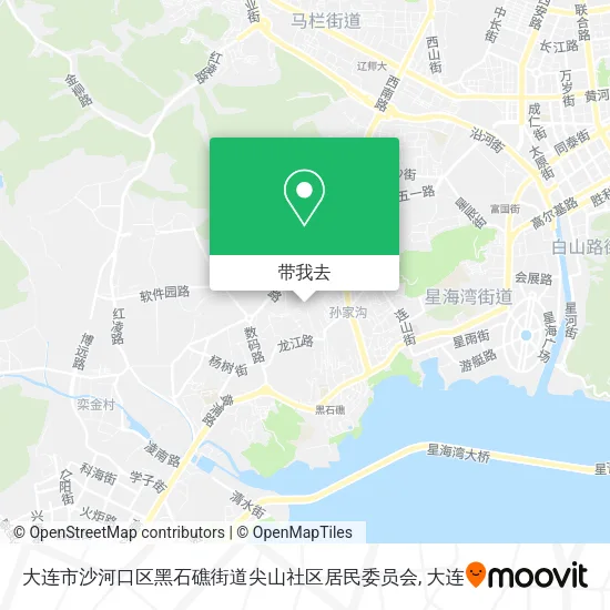 大连市沙河口区黑石礁街道尖山社区居民委员会地图
