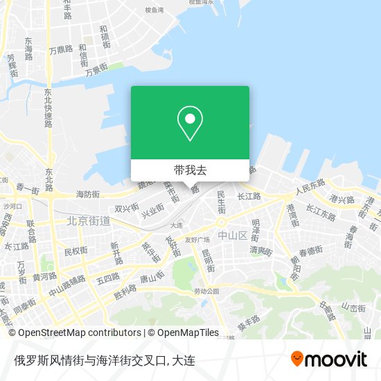 俄罗斯风情街与海洋街交叉口地图