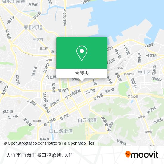 大连市西岗王鹏口腔诊所地图