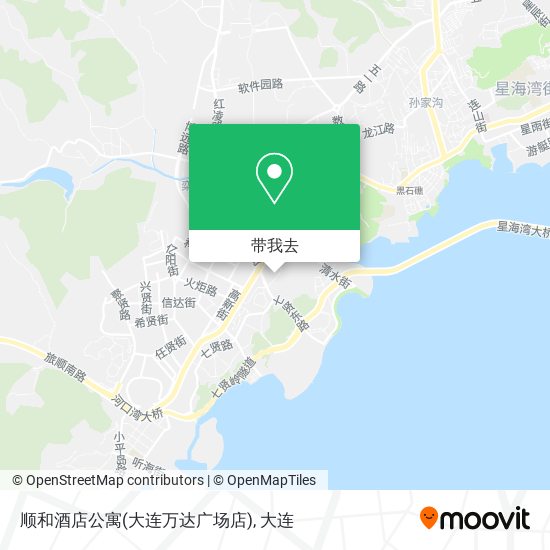 顺和酒店公寓(大连万达广场店)地图