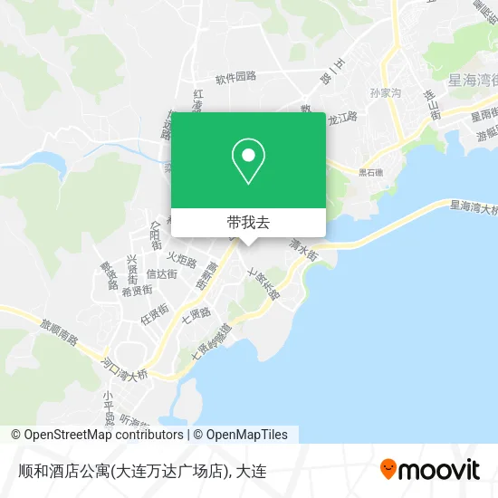 顺和酒店公寓(大连万达广场店)地图