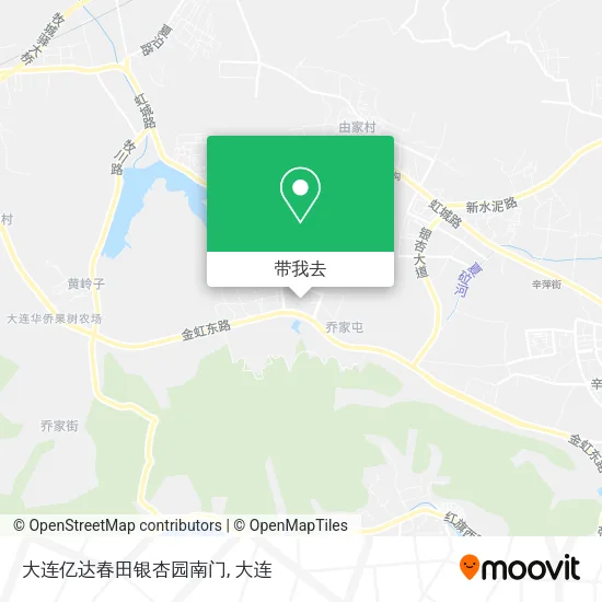 大连亿达春田银杏园南门地图