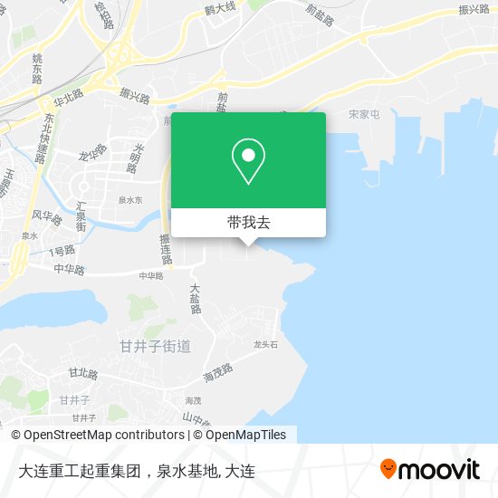 大连重工起重集团，泉水基地地图