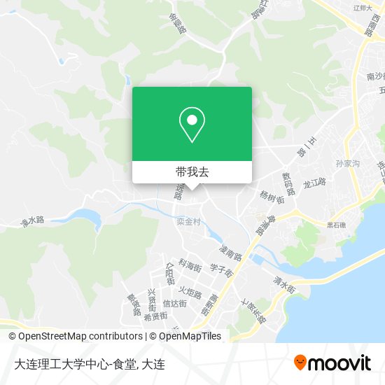 大连理工大学中心-食堂地图
