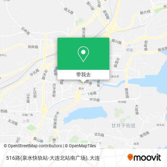 516路(泉水快轨站-大连北站南广场)地图