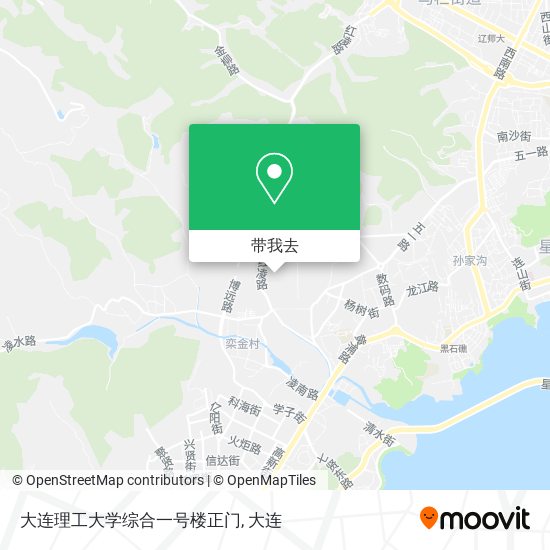 大连理工大学综合一号楼正门地图