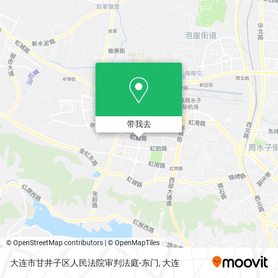 大连市甘井子区人民法院审判法庭-东门地图