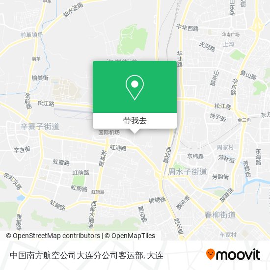 中国南方航空公司大连分公司客运部地图