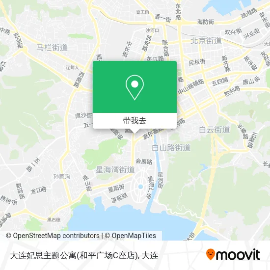 大连妃思主题公寓(和平广场C座店)地图