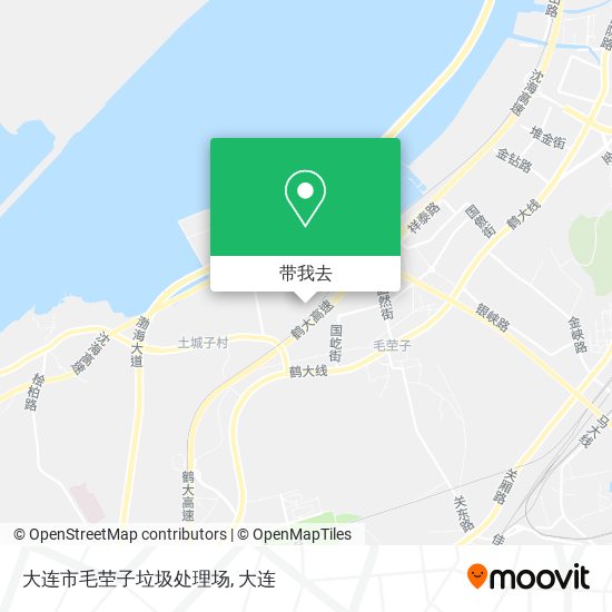 大连市毛茔子垃圾处理场地图