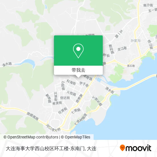 大连海事大学西山校区环工楼-东南门地图