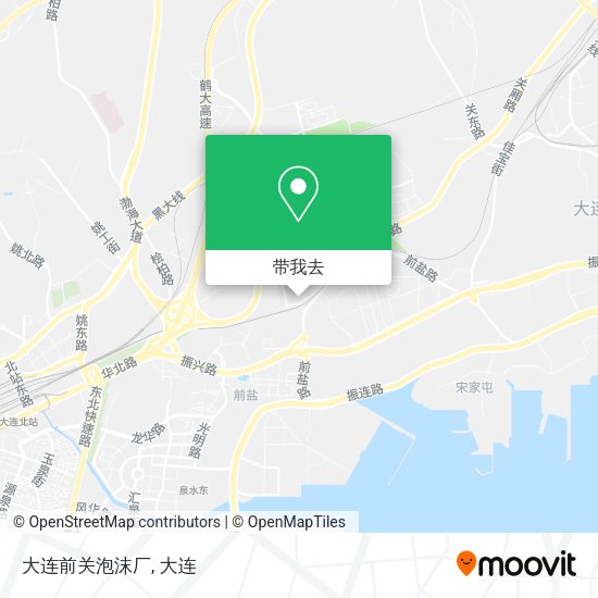 大连前关泡沫厂地图