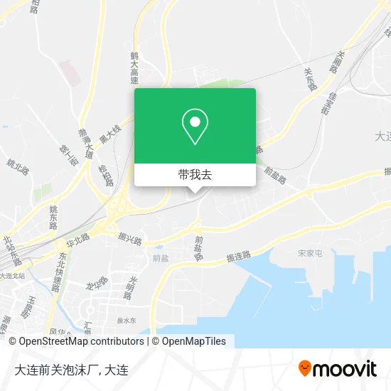 大连前关泡沫厂地图