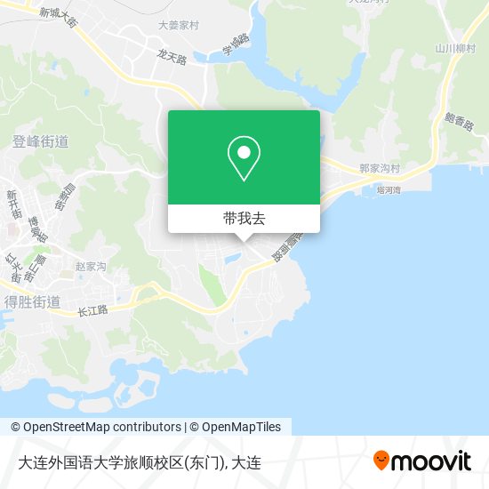 大连外国语大学旅顺校区(东门)地图