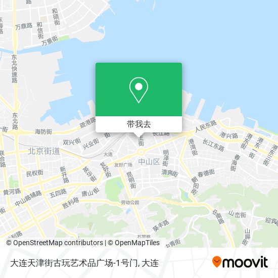 大连天津街古玩艺术品广场-1号门地图