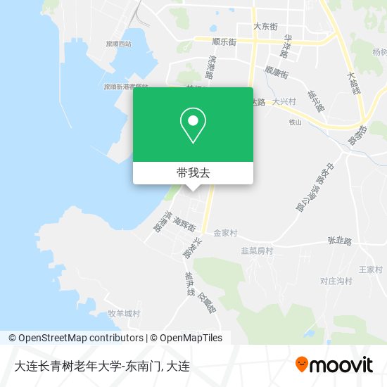 大连长青树老年大学-东南门地图