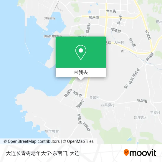 大连长青树老年大学-东南门地图