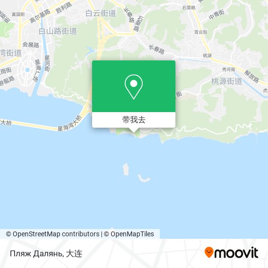 Пляж Далянь地图