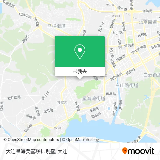 大连星海美墅联排别墅地图