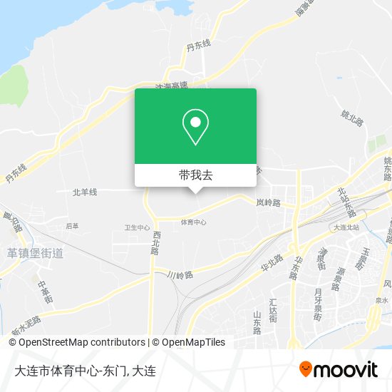 大连市体育中心-东门地图