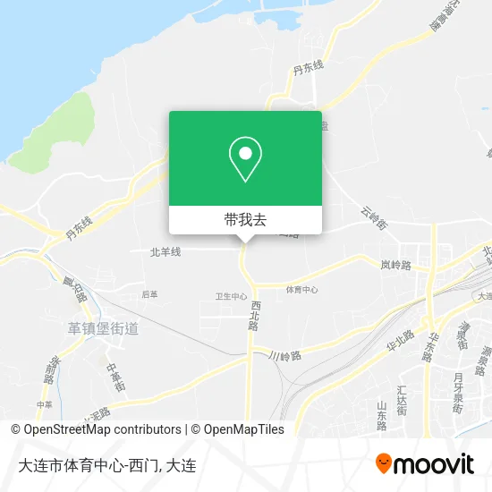 大连市体育中心-西门地图