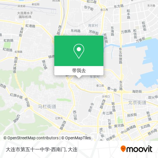大连市第五十一中学-西南门地图