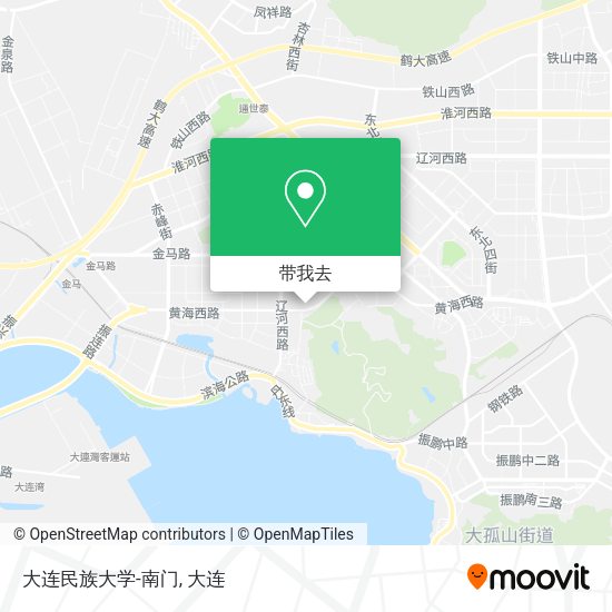 大连民族大学-南门地图